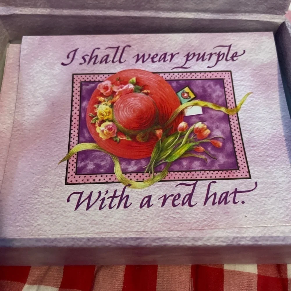 I Shall Wear Purple With A Red Hat 11 Notecard Stationary Set